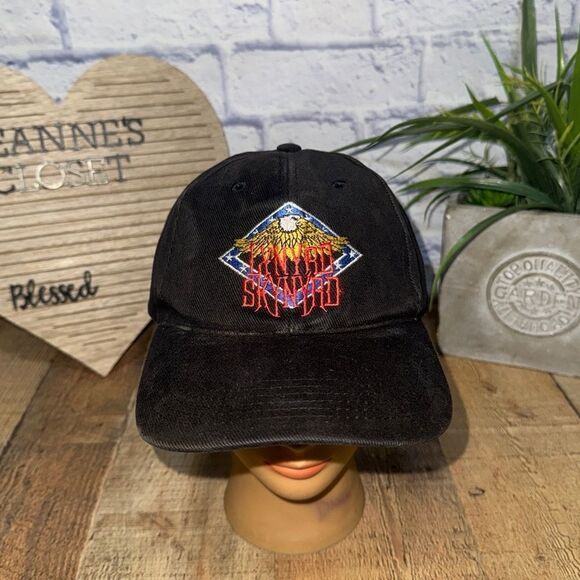 Vintage Lynyrd Skynyrd ATT Headwear Adjustable Hat Black - Picture 1 of 9